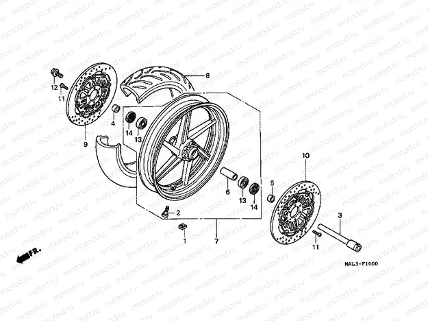 F-10 FRONT WHEEL