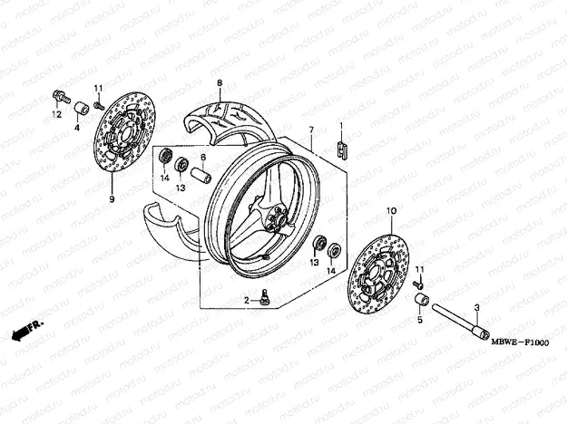 F-10 FRONT WHEEL