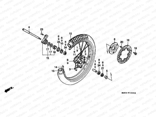 F-10 FRONT WHEEL