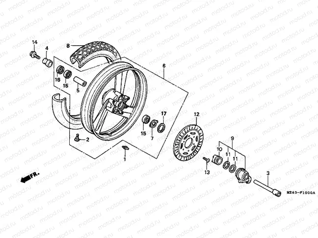 F-10 FRONT WHEEL