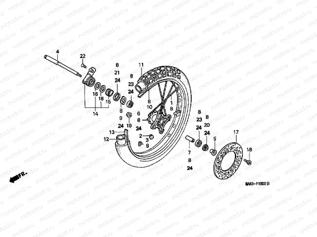 F-10 FRONT WHEEL