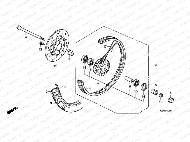 F-10 FRONT WHEEL
