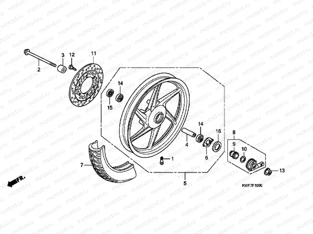 F-10 FRONT WHEEL