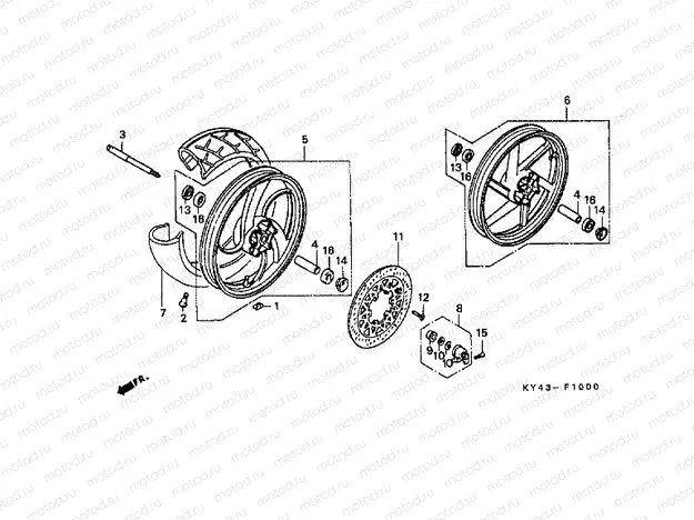 F-10 FRONT WHEEL