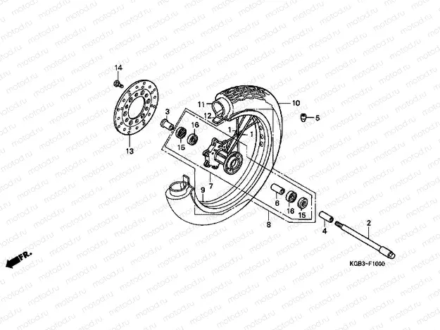 F-10 FRONT WHEEL