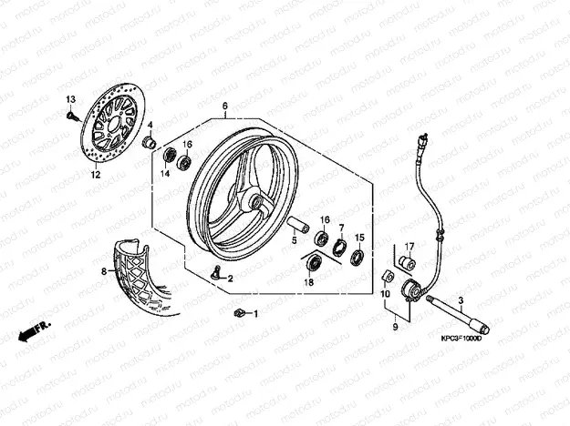 F-10 FRONT WHEEL