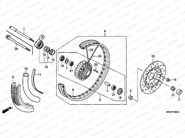 F-10 FRONT WHEEL