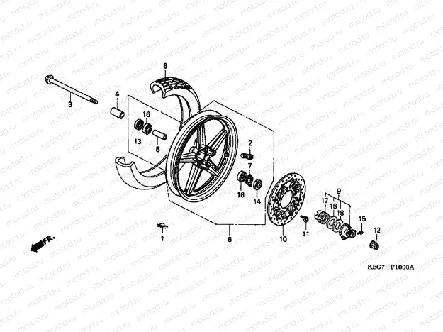 F-10 FRONT WHEEL