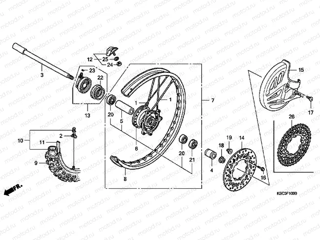 F-10 FRONT WHEEL