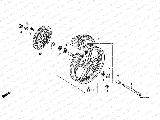 F-10 FRONT WHEEL
