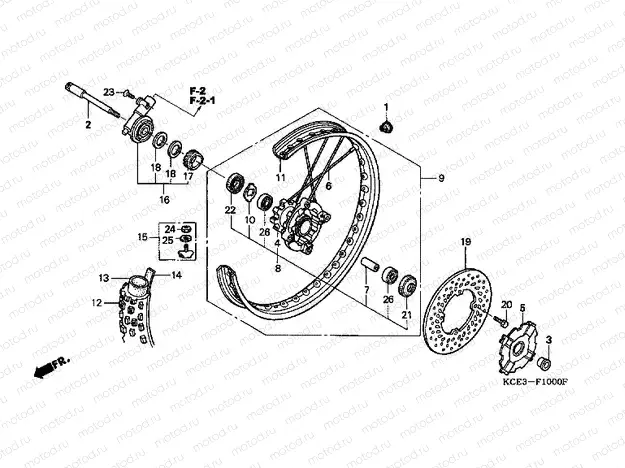 F-10 FRONT WHEEL