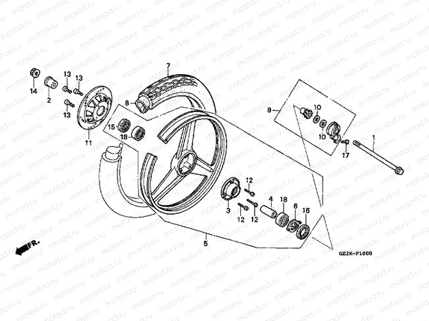 F-10 FRONT WHEEL