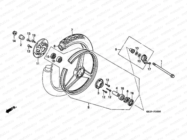 F-10 FRONT WHEEL