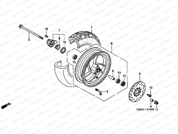 F-10 FRONT WHEEL