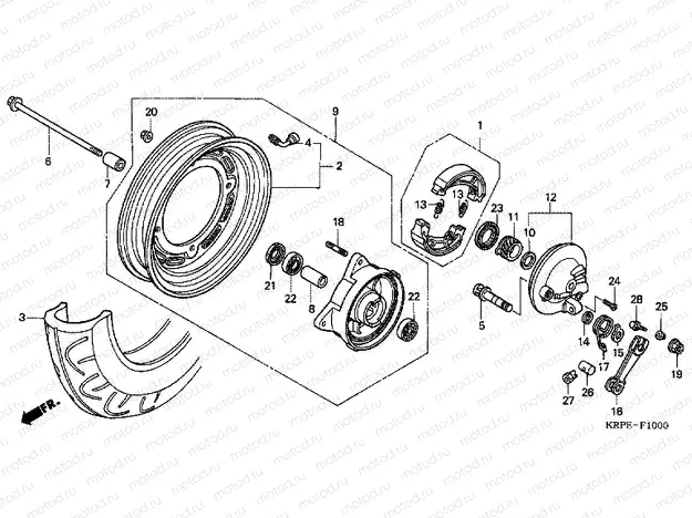 F-10 FRONT WHEEL