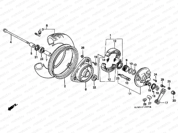 F-10 FRONT WHEEL (CH125E / G)