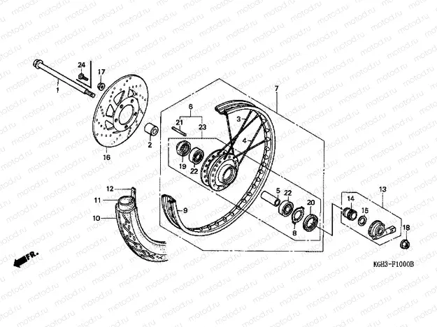F-10 FRONT WHEEL (FS125 / M)