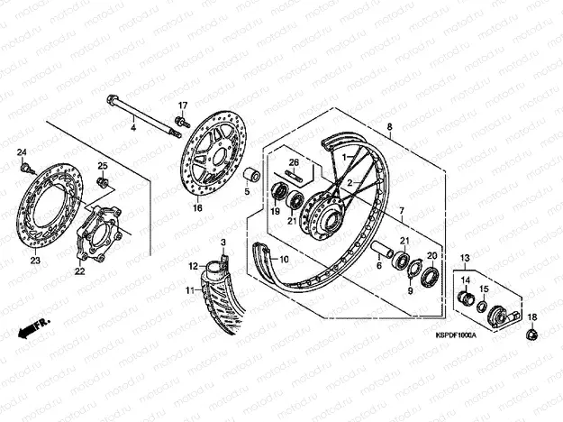 F-10 FRONT WHEEL (OUTER)