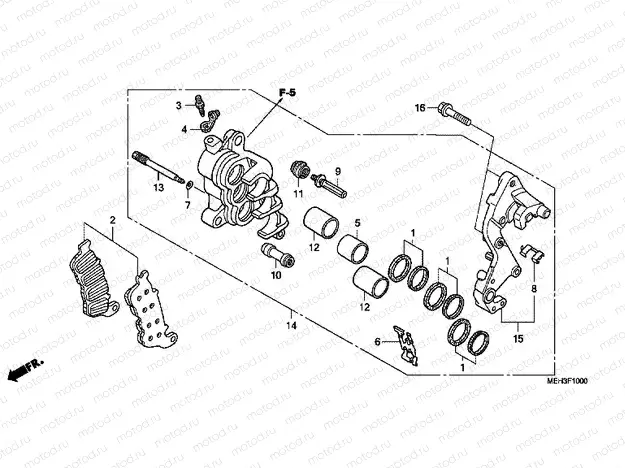 F-10 J. FRONT BRAKE CALIPER