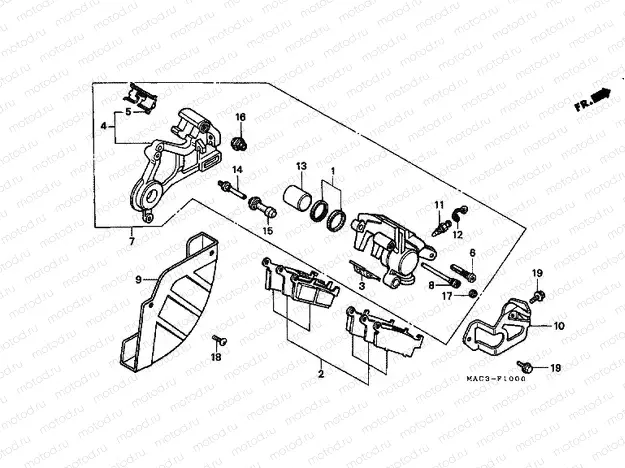 F-10 REAR BRAKE CALIPER