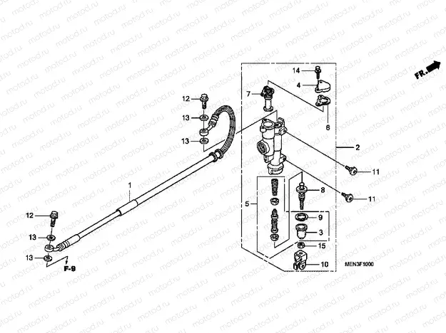 F-10 REAR MASTER CYLINDER