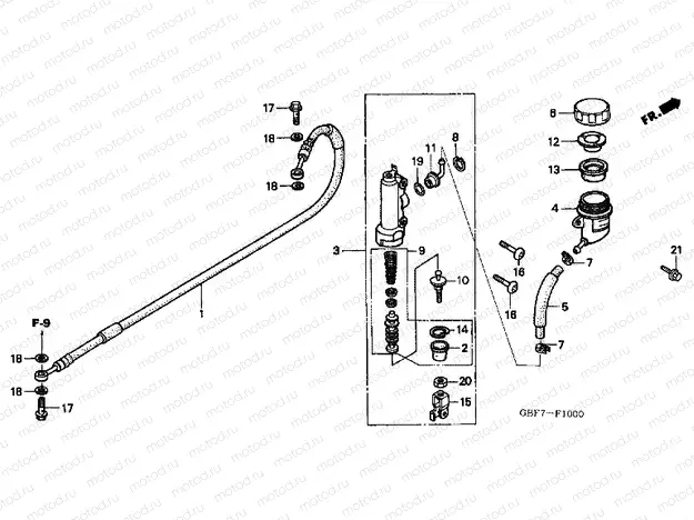 F-10 REAR MASTER CYLINDER