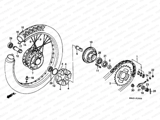F-10 REAR WHEEL