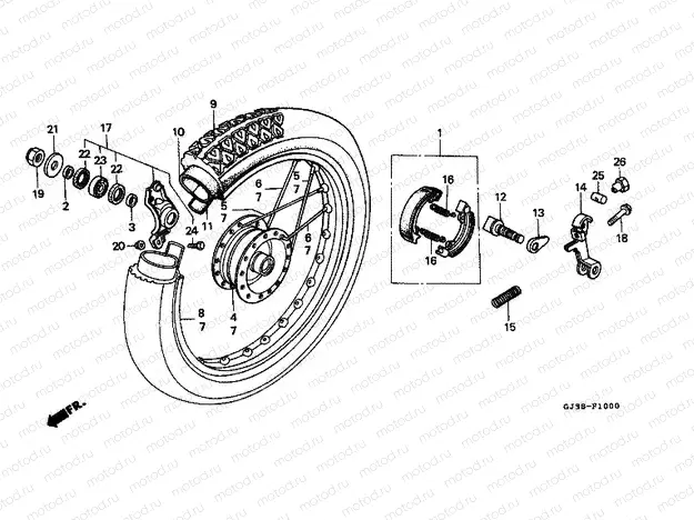 F-10 REAR WHEEL (SH50P / S)