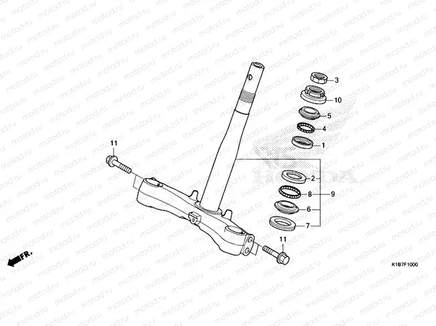 F-10 STEERING STEM