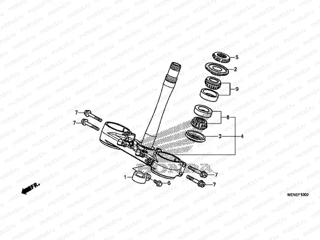 F-10 STEERING STEM