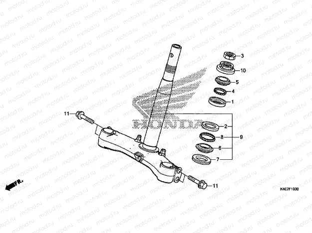 F-10 STEERING STEM