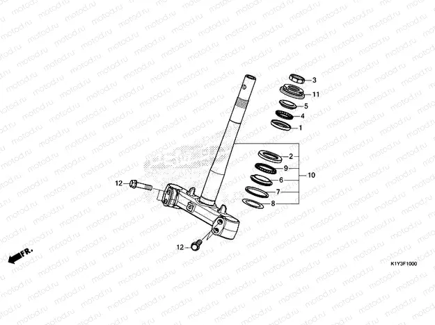 F-10 STEERING STEM