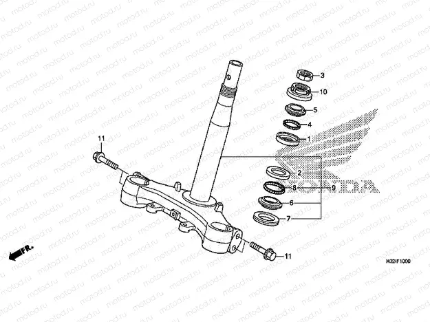 F-10 STEERING STEM