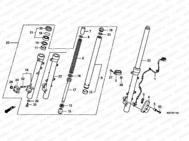 F-11-1 FRONT FORK (XRE300A)