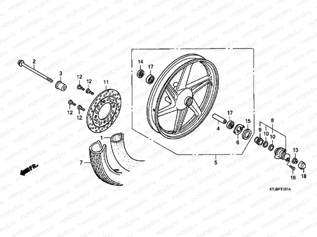 F-11-1 FRONT WHEEL (DISC BRAKE)