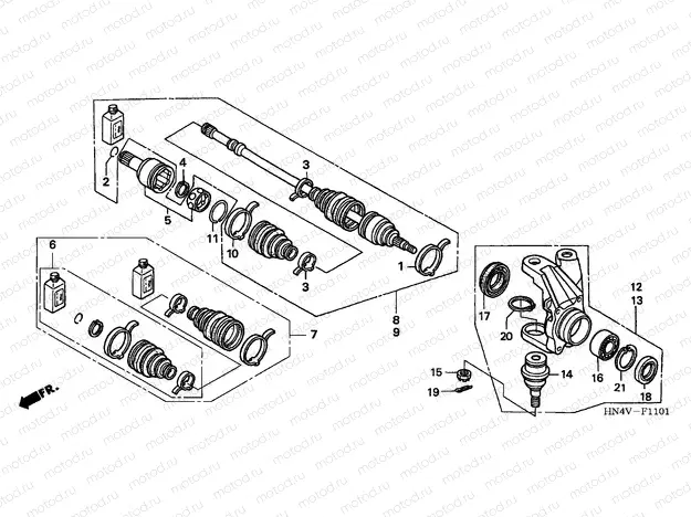 F-11-1 KNUCKLE (TRX350FM/FE)