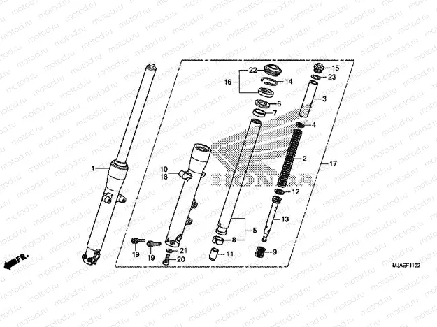 F-11-2 FRONT FORK (VT750S)