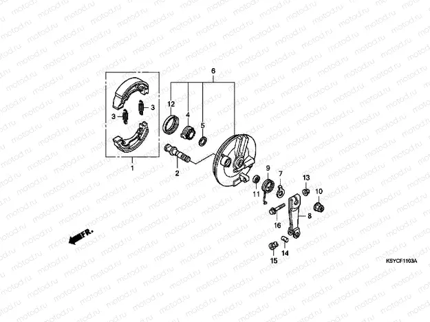 F-11-3 FRONT BRAKE PANEL (SC125A)