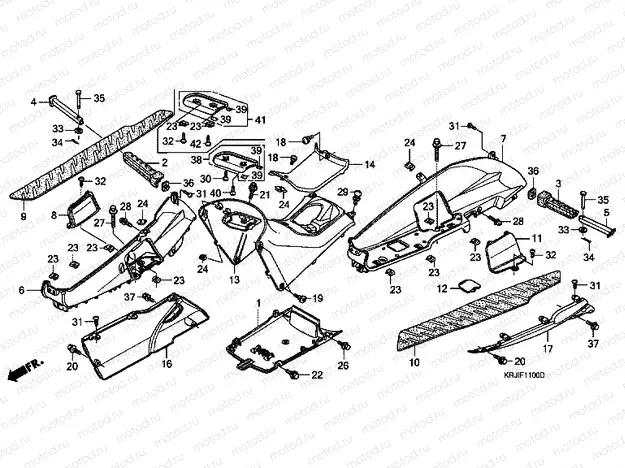 F-11 FLOOR PANEL / CENTER COVER (FES1253-5) (FES1503-5)