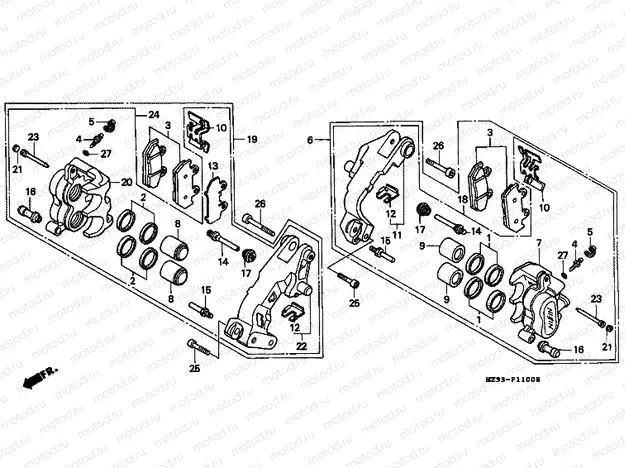 F-11 FRONT BRAKE CALIPER