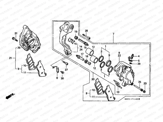 F-11 FRONT BRAKE CALIPER