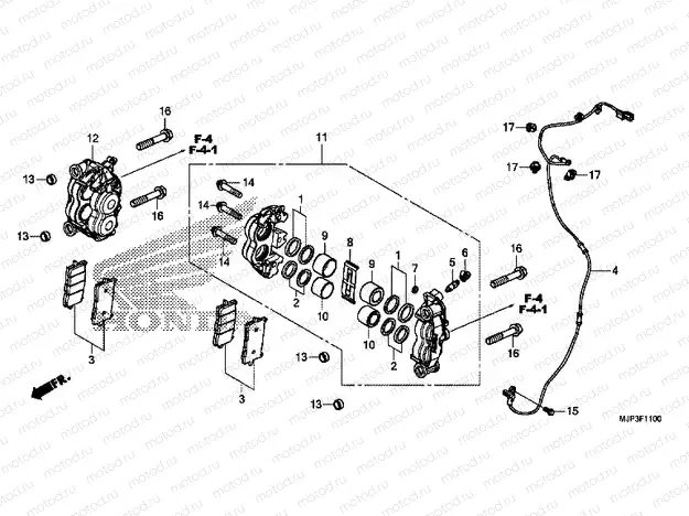 F-11 FRONT BRAKE CALIPER