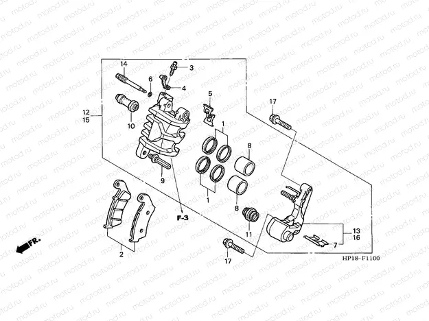 F-11 FRONT BRAKE CALIPER
