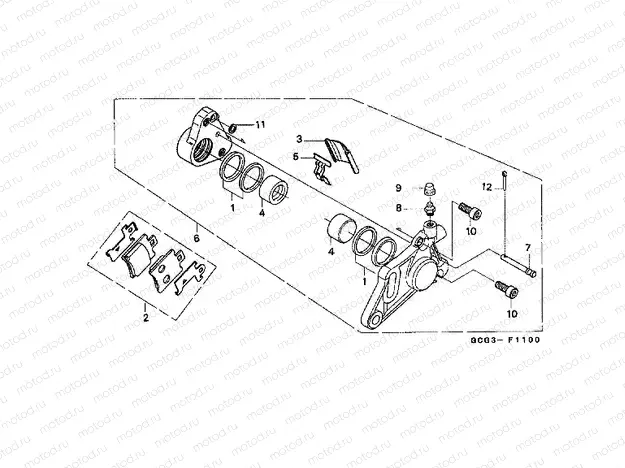 F-11 FRONT BRAKE CALIPER