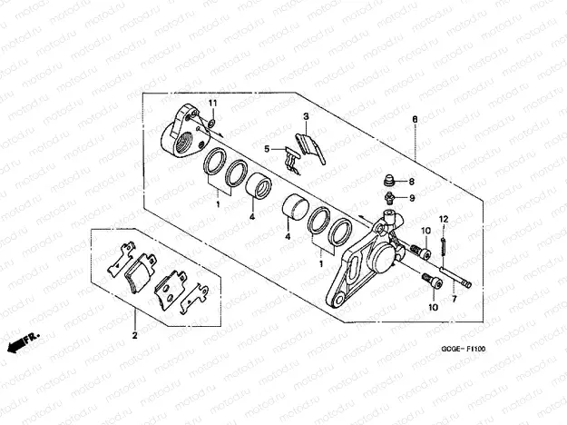 F-11 FRONT BRAKE CALIPER