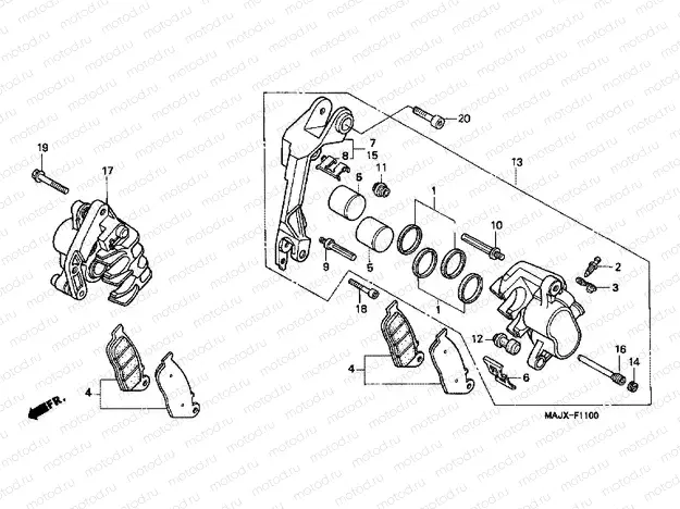 F-11 FRONT BRAKE CALIPER (ST1100)