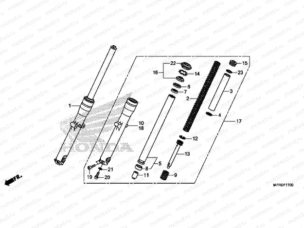 F-11 FRONT FORK (VT1300CR)