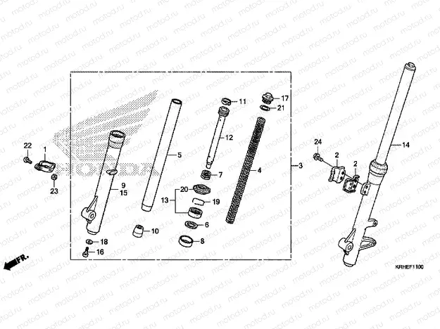 F-11 FRONT FORK (XR125LEK / LK)