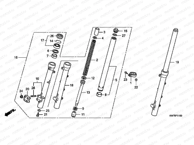 F-11 FRONT FORK (XRE300)
