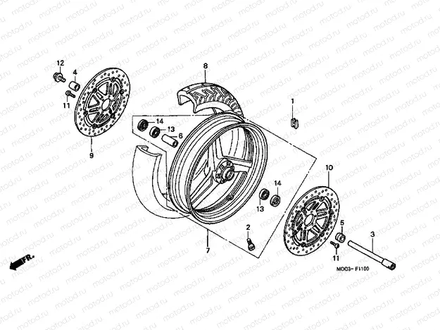 F-11 FRONT WHEEL
